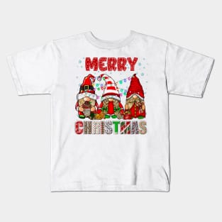 Merry Christmas Gnome Family Funny Xmas Tree Women Men Kids Kids T-Shirt